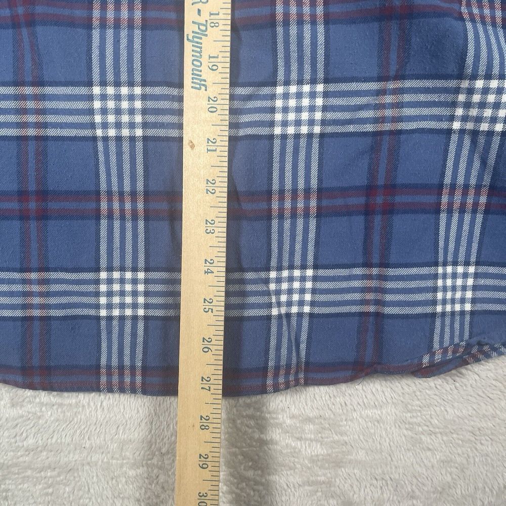 Vineyard‎ Vines Slim Longshore Shirt Mens XL Blue Plaid Flannel Button Down - Picture 7 of 7